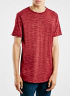 Topman Mens Red Textured T-shirt