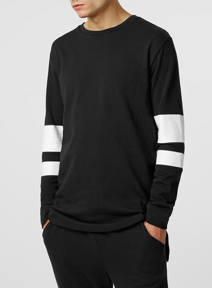 Topman Mens Systvm Logic Black Long Sleeve T-shirt