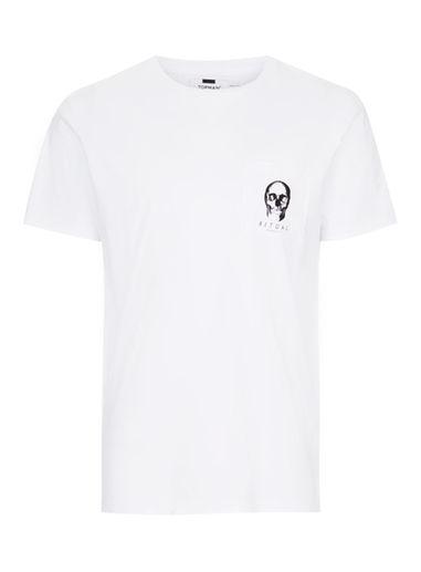 Topman Mens White Slim Fit Ritual T-shirt