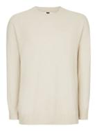 Topman Mens Brown Ecru Textured Boucle Slim Fit Jumper