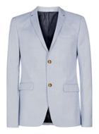 Topman Mens Light Blue Lightweight Ultra Skinny Fit Suit Jacket