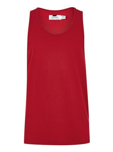 Topman Mens Stone Red Slim Fit Vest