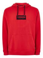 Topman Mens Vision Street Wear Red Embossed Super Hoodie