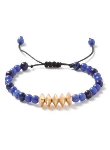 Topman Mens Blue Beaded Adjustable Bracelet*