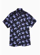 Selected Homme Mens Black Selected Homme Blue Tiger Print Shirt