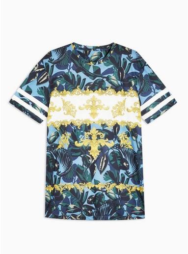 Topman Mens Blue Baroque T-shirt