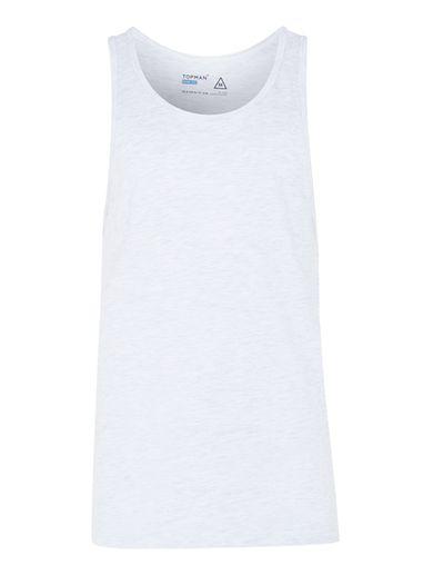 Topman Mens Light Grey Marl Slim Fit Tank Top