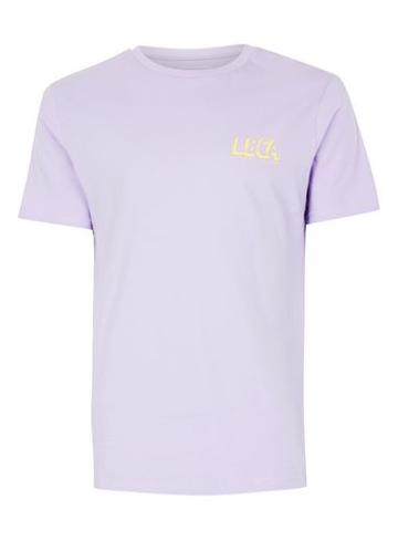 Topman Mens Purple Lilac Lbca Print T-shirt