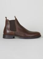 Topman Mens Selected Homme Brown Leather Chelsea Boots