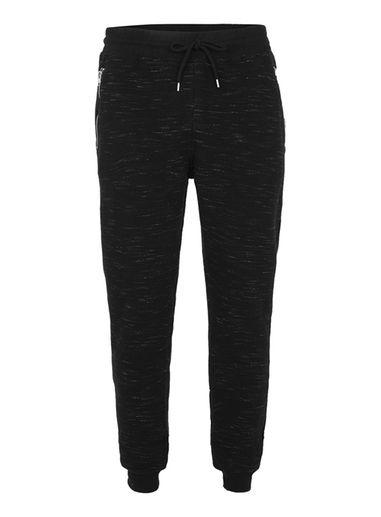 Topman Mens Black Flecked Ribbed Skinny Joggers
