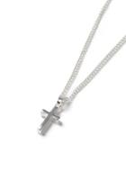Topman Mens Silver Look Chunky Chain Cross Pendant Necklace*