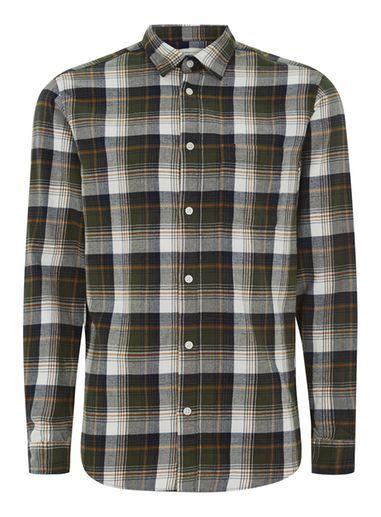 Topman Mens Selected Homme's Blue Check Shirt