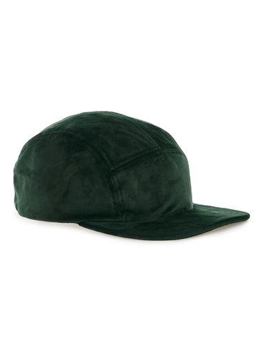 Topman Mens Dark Green Plush 5 Panel Cap
