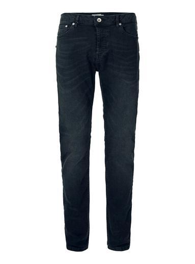 Topman Mens Grey Dark Smokey Wash Gray Stretch Slim Jeans