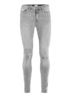 Topman Mens Washed Grey Ripped Spray On Skinny Jeans
