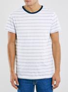 Topman Mens Slim Navy/white Stripe Ringer T-shirt