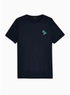 Selected Homme Mens Selected Homme Navy Palm Embroidered T-shirt