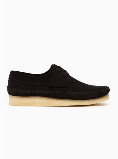 Clarks Originals Mens Clarks Originals Black Suede Weaver Shoes