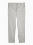 Topman Mens Grey Gray Slim Button Front Trousers