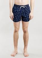 Topman Mens Blue Navy Ditsy Floral Swim Shorts