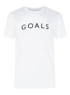 Topman Mens White Goals Slogan Print T-shirt