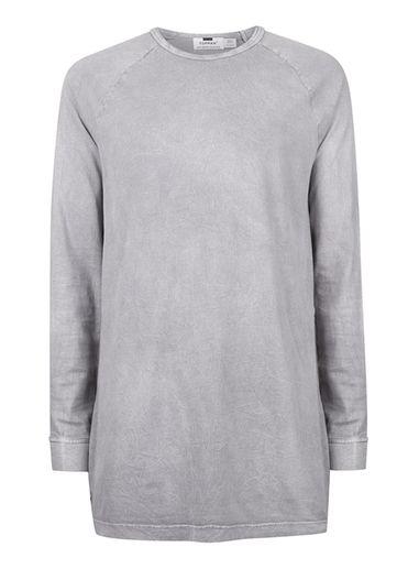 Topman Mens Mid Grey Grey Long Sleeve Raglan T-shirt