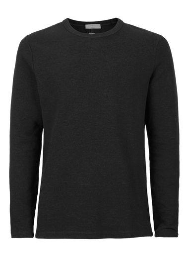 Topman Mens Selected Homme Dark Grey Crew Neck Sweater