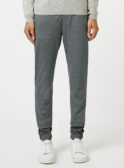 Topman Mens Mid Grey Smart Grey Jersey Joggers