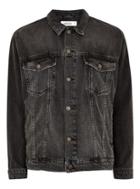 Topman Mens Black Oversized Denim Jacket
