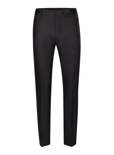 Topman Mens Black Contrast Satin Waist Skinny Fit Tuxedo Pants