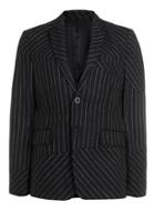 Topman Mens Rogues Of London Black Wool Blend Pinstripe Blazer