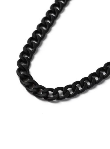 Topman Mens Black Rubberised Chain Choker*
