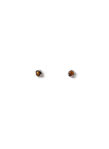 Topman Mens Brown Tiger's Eye Earrings*