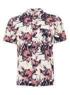 Topman Mens Multi Floral Printed Short Sleeve Shirt