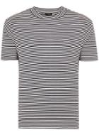 Topman Mens Selected Homme Navy Stripe Organic Cotton T-shirt
