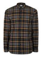 Topman Mens Selected Homme Grey And Yellow Check Shirt