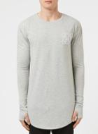 Topman Mens Siksilk Grey Marl Long Sleeve Undergarment T-shirt*