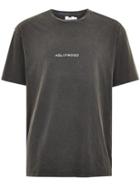 Topman Mens Washed Black 'hollywood' Slogan T-shirt