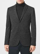 Topman Mens Black Nep Jersey Skinny Fit Blazer
