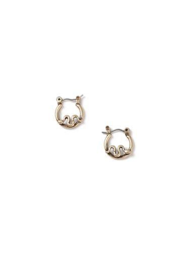 Topman Mens Gold Hoop Earrings