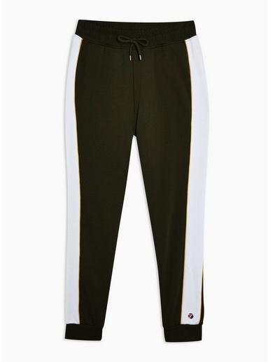 Topman Mens Khaki Piped Joggers