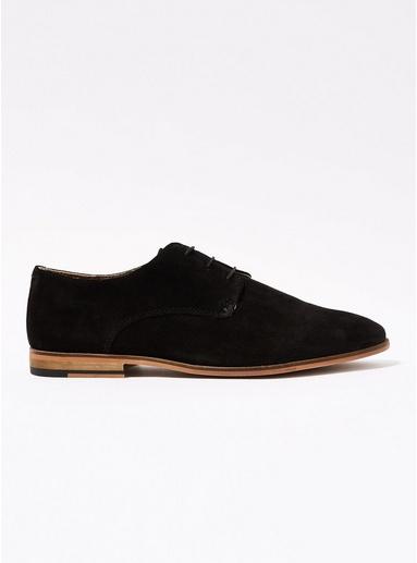 Topman Mens Black Suede 'nova' Derby Shoes