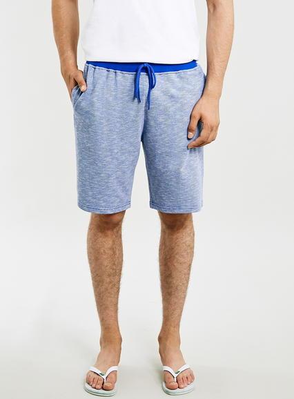 Topman Mens Blue Slub Loungewear Shorts