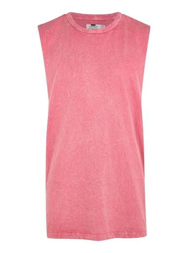 Topman Mens Pink Crinkle Tank