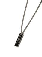 Topman Mens Black Silver Forgive Necklace*