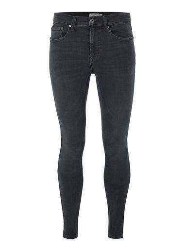 Topman Mens Dark Blue Super Spray On Jeans