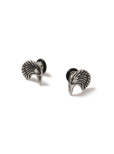 Topman Mens Silver Eagle Tunnel Earrings*