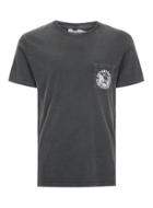 Topman Mens Washed Black Abyss T-shirt
