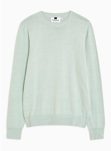 Topman Mens Light Green Sweater