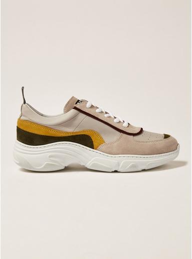 Topman Mens Grey Gray Leather Sollo Sneakers